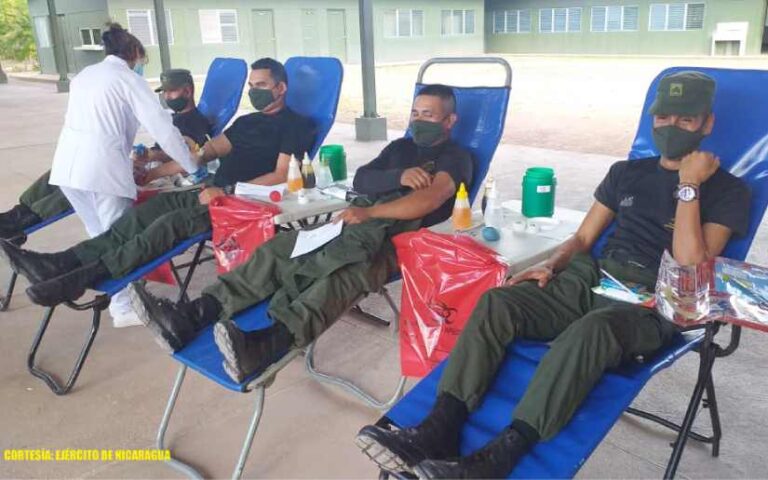 Ejército de Nicaragua participó en jornada de donación voluntaria de sangre en Estelí