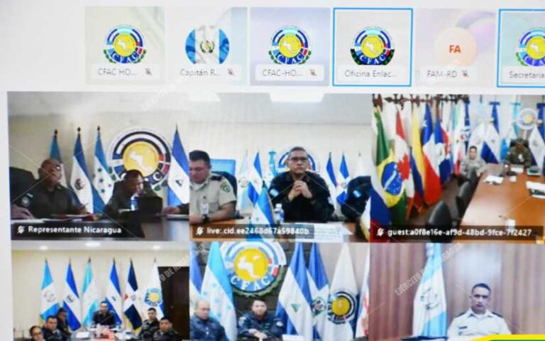 Ejército de Nicaragua participó en videoconferencia de coordinación de la CFAC
