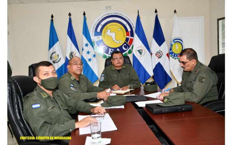 Ejército de Nicaragua en reuniones de coordinación cumpliendo la Agenda Internacional