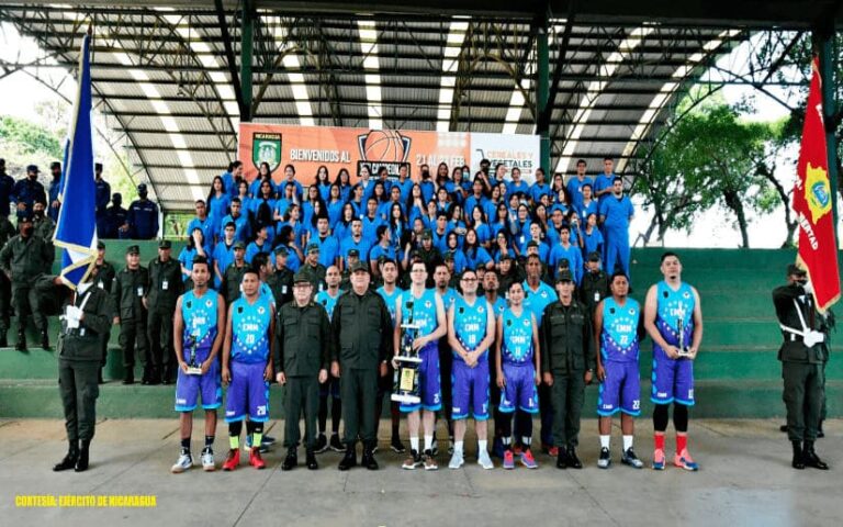 Ceremonia de clausura del XVII Campeonato de Baloncesto del Ejército de Nicaragua