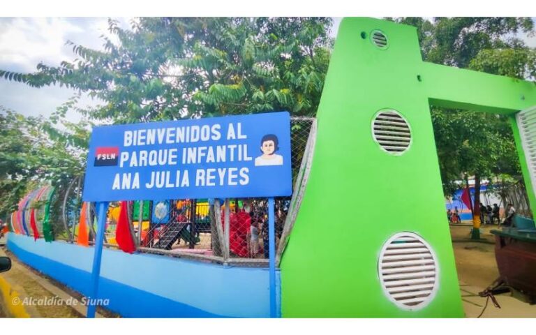 Así luce el Parque Infantil Ana Julia Reyes en Siuna