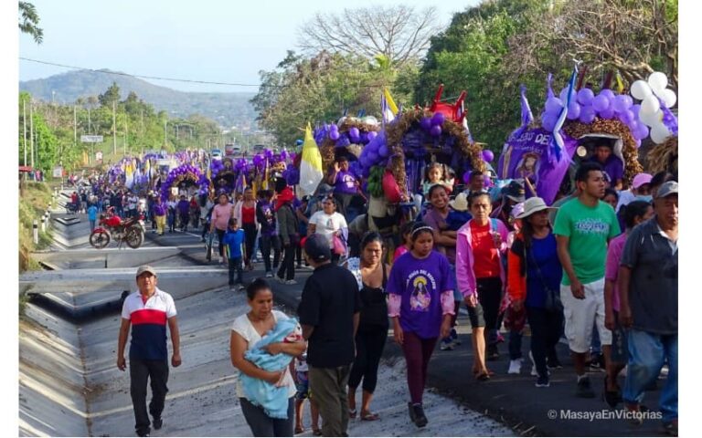 Carretas Peregrinas de Masaya salen rumbo a Popoyuapa