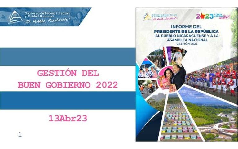 Este es el Informe de Gestión del Buen Gobierno del Presidente-Comandante Daniel Ortega