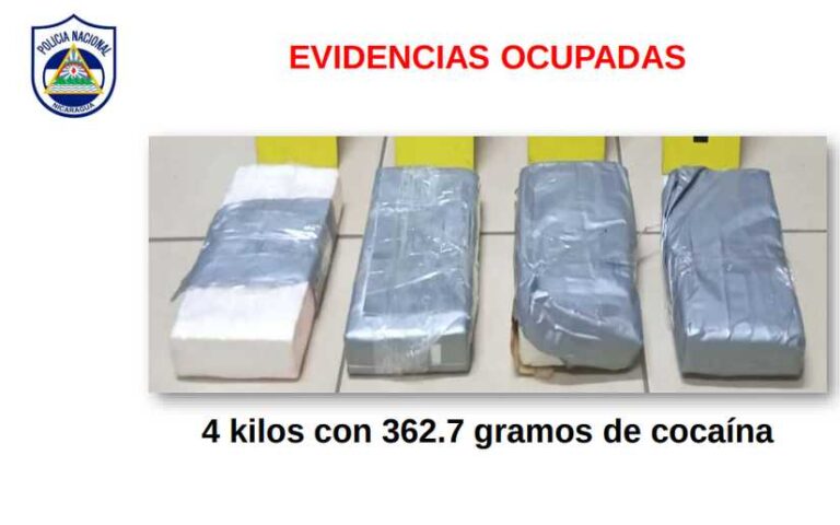 Policía Nacional ocupa más de 5 kilos de cocaína