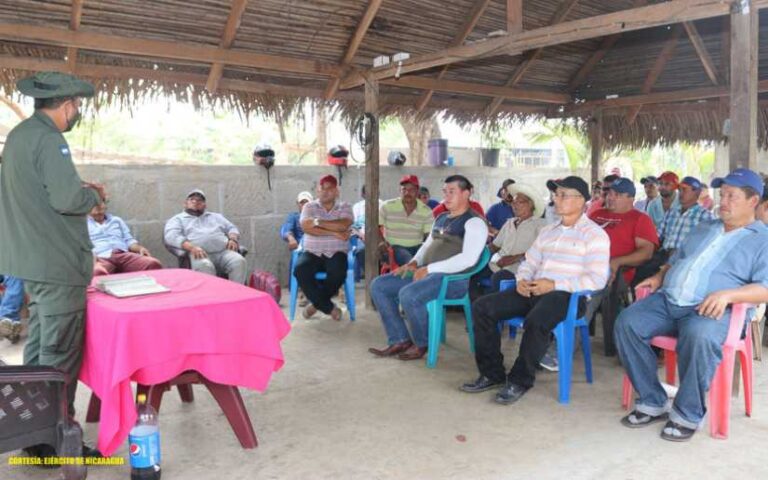 Ejército de Nicaragua participó en reunión con productores y ganaderos de la Costa Caribe Norte