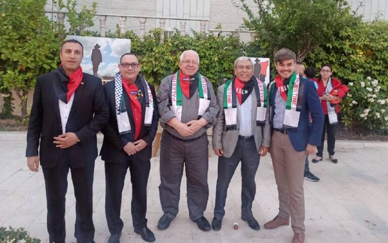 Realizan presentación de documental sobre el General Agusto C. Sandino en Palestina