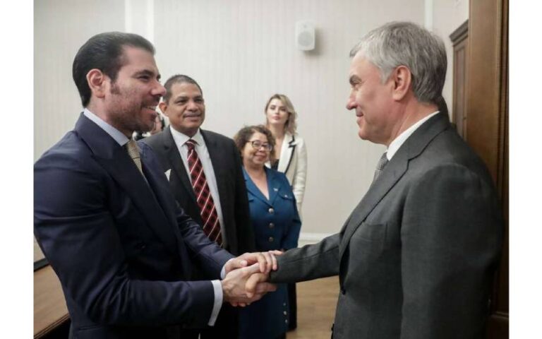 Delegación de Nicaragua se reúne con presidente de la Duma Estatal de Rusia