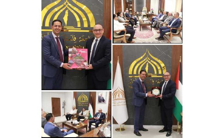 Embajador de Nicaragua en Palestina visita Universidad Palestina Ahliya