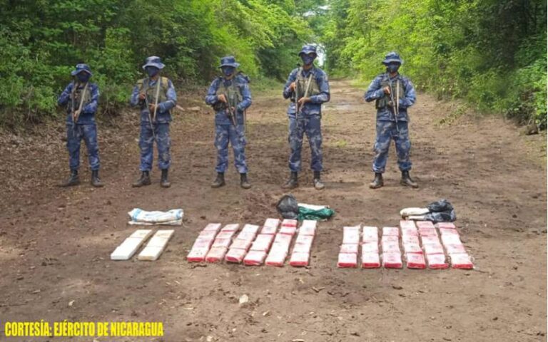 Fuerza Naval del Ejército de Nicaragua incautó droga al narcotráfico