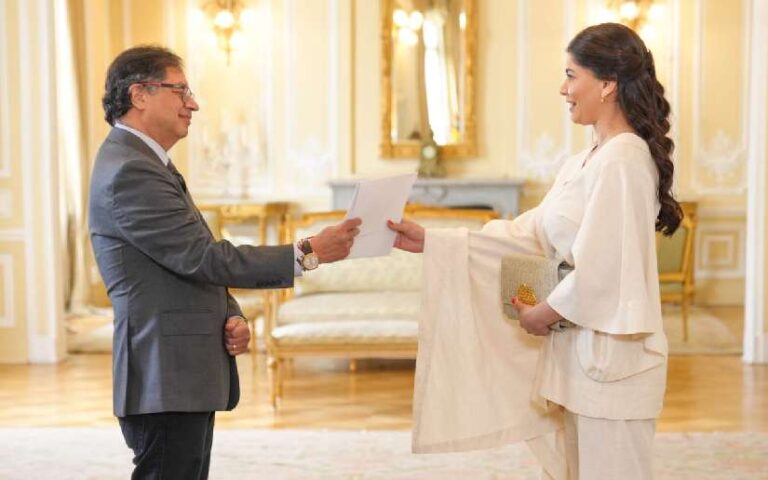 Embajadora de Nicaragua en Colombia presenta Cartas Credenciales al Presidente Gustavo Petro