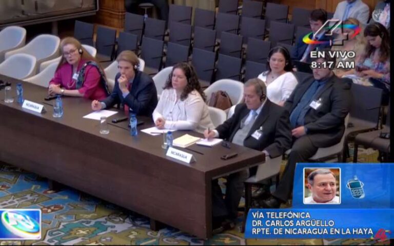 Declaraciones del Doctor Carlos Argüello Representante de Nicaragua ante la CIJ de La Haya