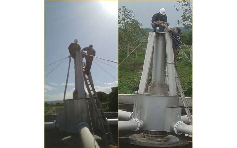 ENACAL realiza mantenimiento al Sistema de Tratamiento de Aguas Residuales de Masaya