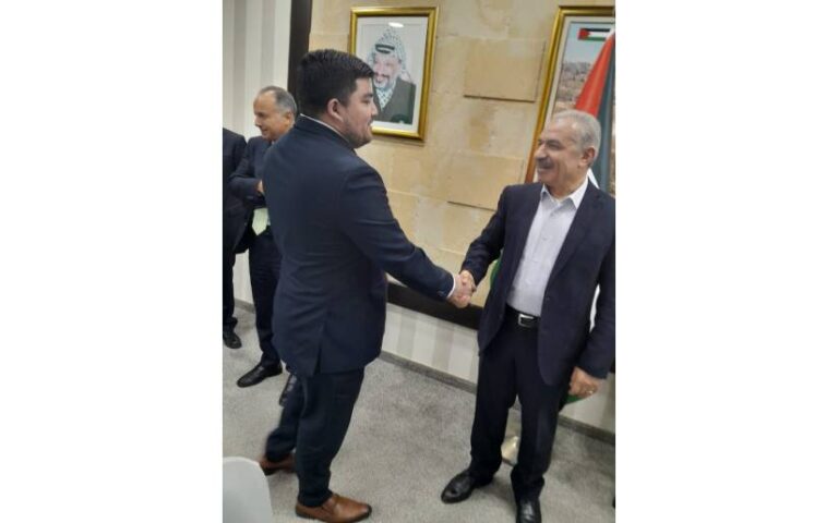 Nicaragua y cuerpo diplomático en reunión con el Primer Ministro del Estado de Palestina