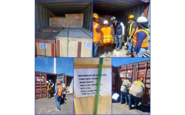 Enacal recibe materiales importados para nuevos tanques de almacenamiento en León