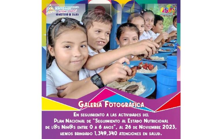 Estos son los resultados del Plan Nacional de “Seguimiento al Estado Nutricional de los Niños”