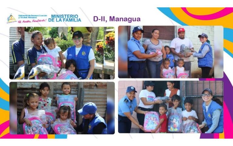 Ministerio de la Familia entrega obsequios a protagonistas del país