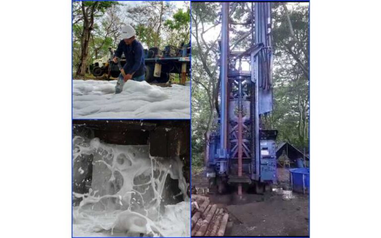 Avanza construcción de pozo de agua en carretera a Masaya