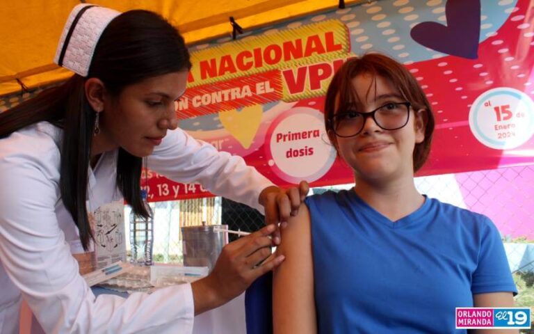 Campaña Nacional de Vacunación contra el VPH presenta avance del 94.9% en Nicaragua