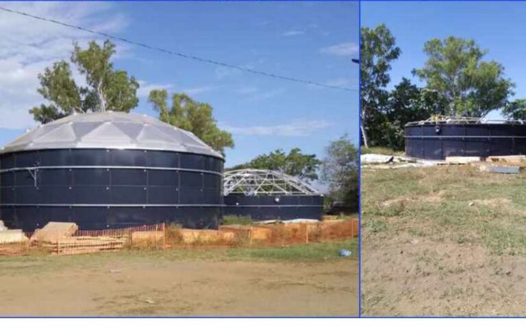 Construcción de tanques de almacenamiento de agua en León con avance del 60 %