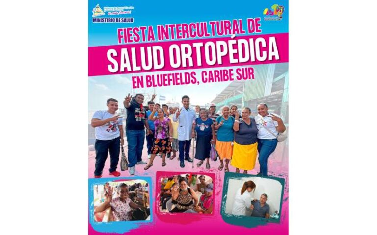 Fiesta Intercultural de Salud Ortopédica en Bluefields, en la Costa Caribe Sur