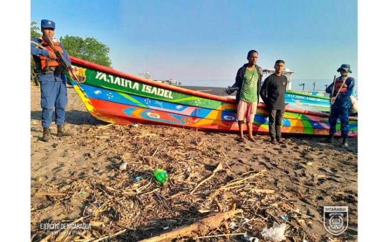 Ejército retuvo tres embarcaciones de banderas hondureña y dos tripulantes en Chinandega