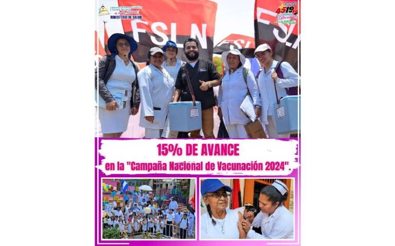 Así avanza la Campaña Nacional de Vacunación 2024 en Nicaragua