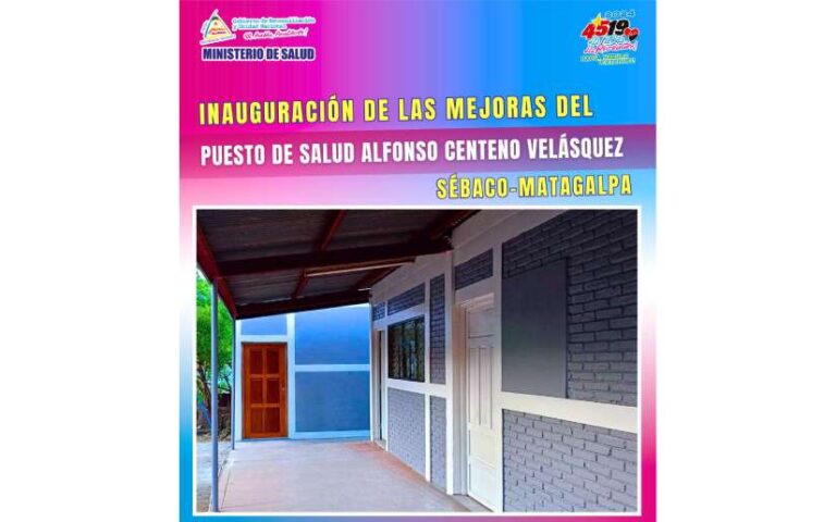 Minsa inaugurará Puesto de Salud Alfonso Centeno Velásquez en Sébaco