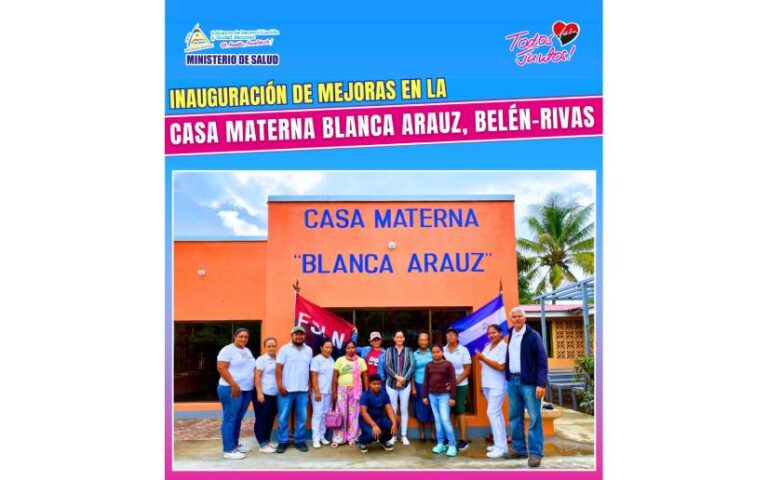 Entregan mejoras de la Casa Materna “Blanca Aráuz” en Rivas