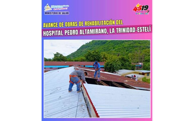 Rehabilitación del Hospital Pedro Altamirano de La Trinidad avanza con éxito