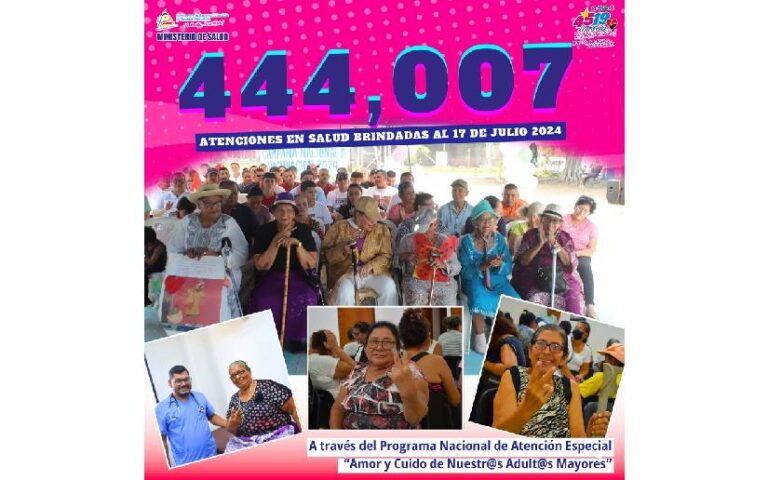 Programa “Amor y Cuido de Nuestros Adultos Mayores” ha brindado más de 444 mil atenciones
