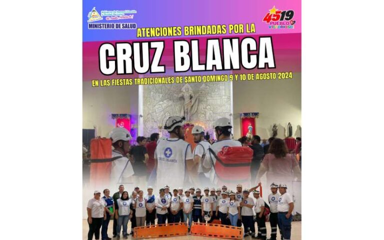 Cruz Blanca resguardó la vida y la salud de las Familias en las Fiestas Agostinas de Managua