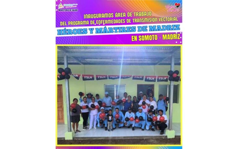 Inauguran Área de Trabajo del Programa de Enfermedades de Transmisión Vectorial en Madriz