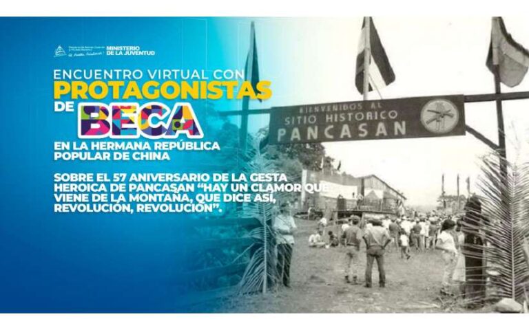 Encuentro en homenaje a la Gesta de Pancasán con jóvenes becados en la República Popular China