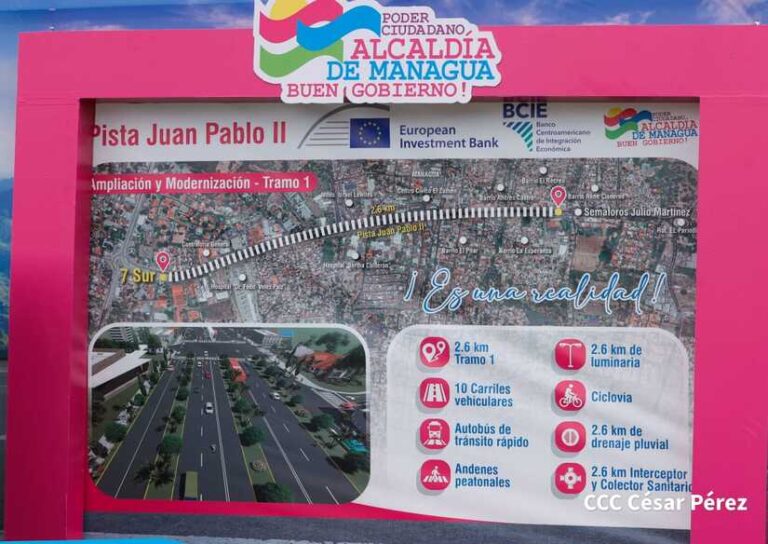 Avanza obras de modernización en un 33% en Pista Juan Pablo II