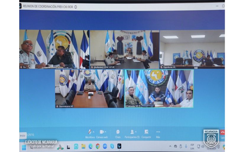 Reunión de coordinación en cumplimiento a la agenda internacional del Ejército de Nicaragua