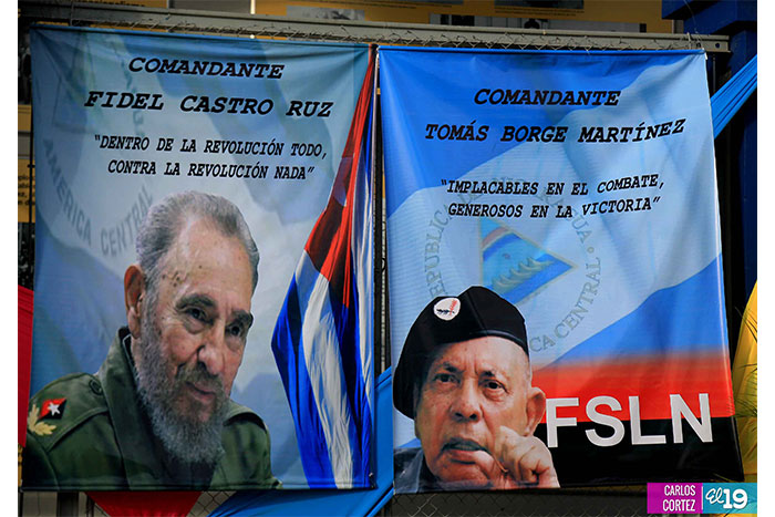 Nicaragua celebra la vida de los comandantes Tomas Borge y Fidel Castro
