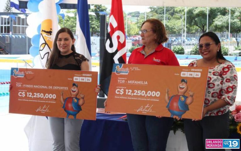 Lotería Nacional entrega utilidades al IND y Mifam