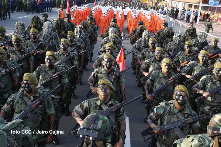 Desfile Militar Pueblo Ejército dedicado al heroico pueblo nicaragüense