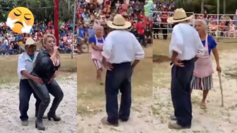 Anciana celosa amenaza  a su esposo por “perrear” con otra mujer