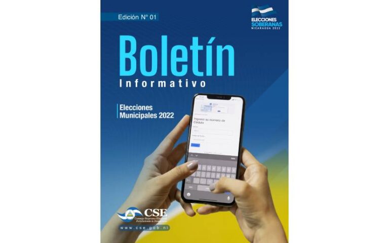 Consejo Supremo Electoral: Boletín informativo No. 1, Elecciones Soberanas 2022