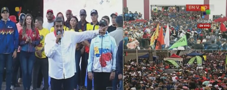 Presidente de Venezuela califico de inmensa la marcha por la paz en Caracas