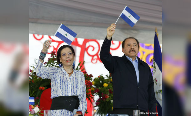 Comandante Daniel Ortega Saavedra y Compañera Rosario Murillo