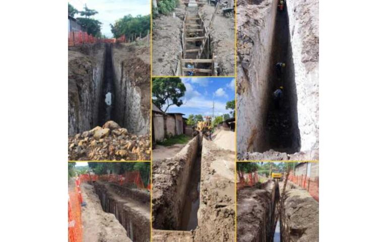 Avanza alcantarillado y planta de aguas residuales en Ciudad Darío y Las Calabazas