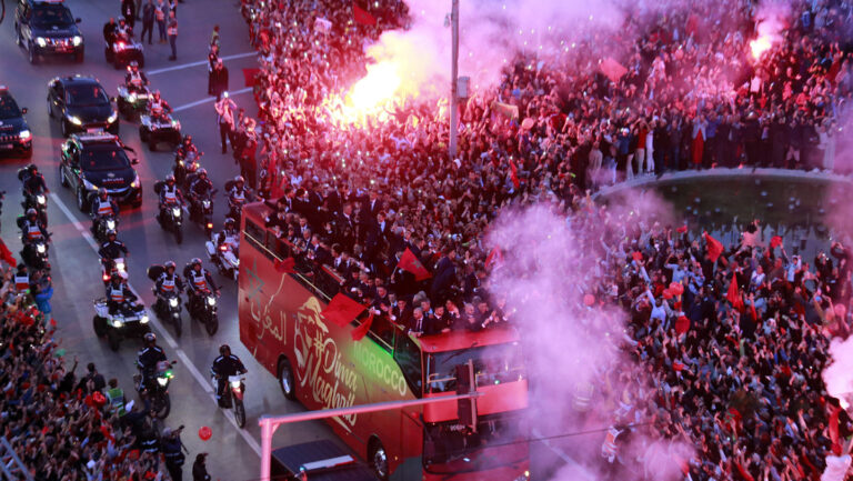 Selección de Marruecos es recibida con honores en su país