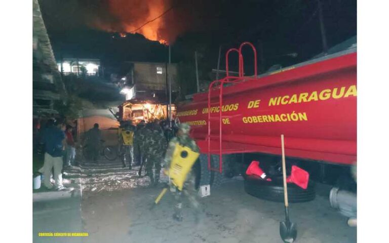 Sexto Comando Militar Regional participó en sofocación de incendio en Jinotega