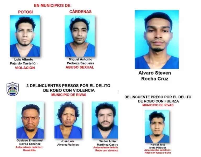 Ponen tras las rejas a 7 sujetos en Rivas