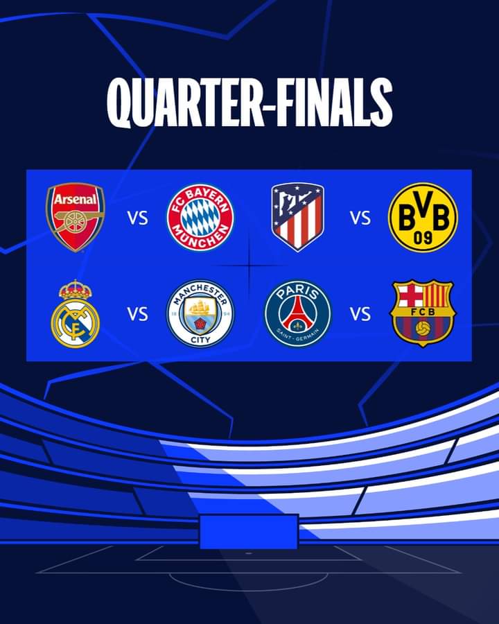 UEFA Champions League: cruces de cuartos de final definidos