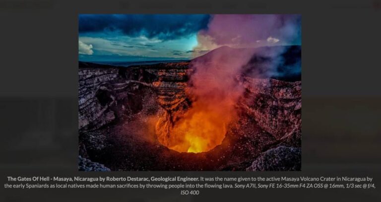 Foto del volcán Masaya elegida entre las mejores en competencia de la Revista Wonderlust