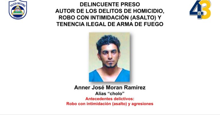 Capturan a homicida de Tipitapa