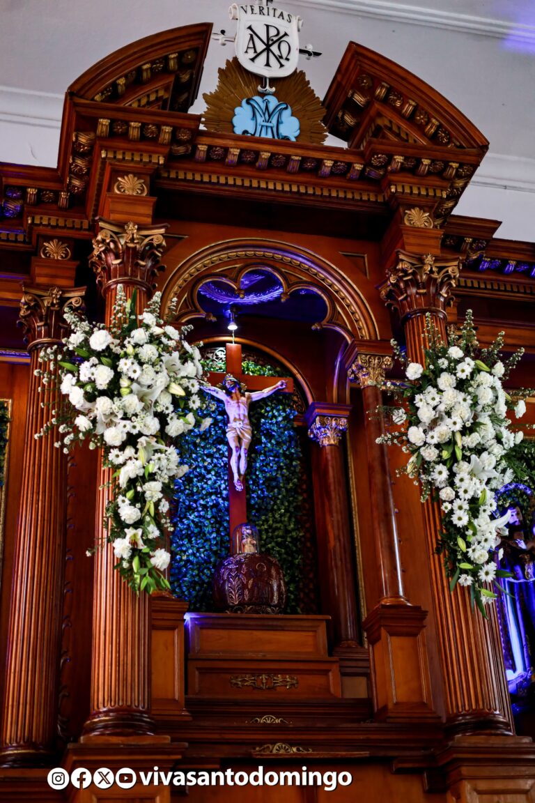 Imagen de Santo Domingo es subida a su altar en Las Sierritas
